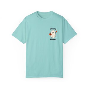 Spooky Ghost Shirt Comfort Colors Cute Ghost T Shirt Halloween Ghost Tee for Fall Graphic Tee Retro Halloween Shirt Spooky Season Fall Gift Chalky Mint