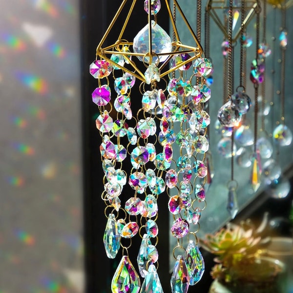 Large Suncatcher glass sun catcher gift decoration home prism crystal office home rainbow creator dream catcher dreamcatcher gemstone