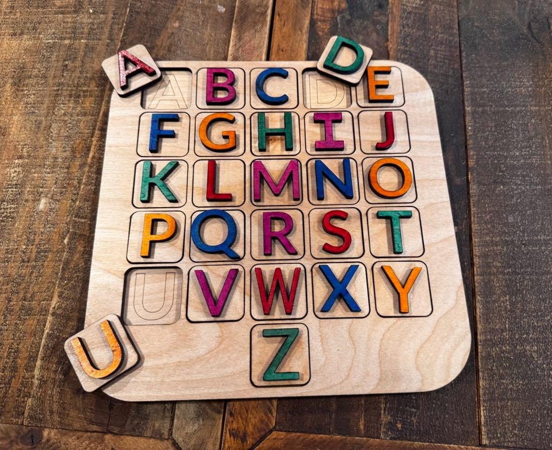 Leveled Learning Alphabet Puzzle - Etsy