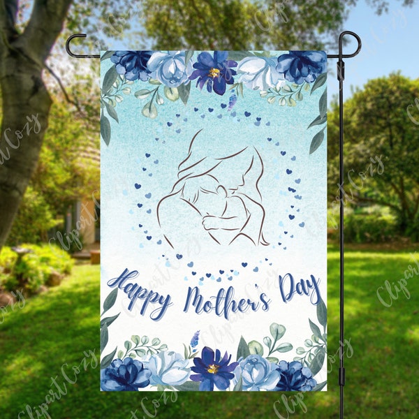 12"x18" Garden Flag Sublimation Design, Mother's Day Garden Flag, Digital Design, Digital Download, Celebrate Mother's Day, PNG File