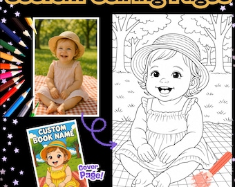 Custom Coloring Pages from photo, Personalized Coloring Book Pages, Photo To Coloring Pages, Coloring Pages Gift, Digital Download