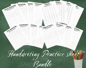Handwriting Practice Bundle for Kids, Cursive, Print, Numbers, Shapes&Strokes, Kids Handwriting Practice, TracingSheet, Printable Worksheets