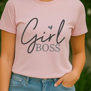 Girl Boss T-Shirt Empowerment Fashion Women&#39;s Graphic Tee Inspirational Gift Trendy Casual Wear Motivational Apparel - T Shirt