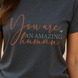 You Are an Amazing Human Inspirational T-Shirt Positive Affirmation Gift for Friends Family Motivational Apparel - T Shirt