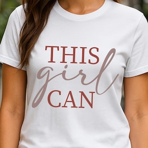 Questa ragazza può dare potere alla sua maglietta, maglietta motivazionale da donna, regalo grafico motivazionale per il suo potenziale illimitato.