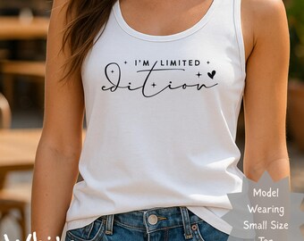 I'm Limited Edition Linne Snyggt Vardagskläder Trendig Grafisk T-shirt Sommarkläder Moderiktigt Statement - Linne
