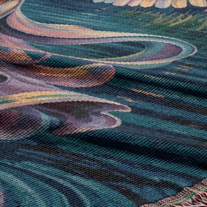 Manta tecida com anjo celestial, arte divina fantástica, presente de decoração espiritual para casa imagem 3