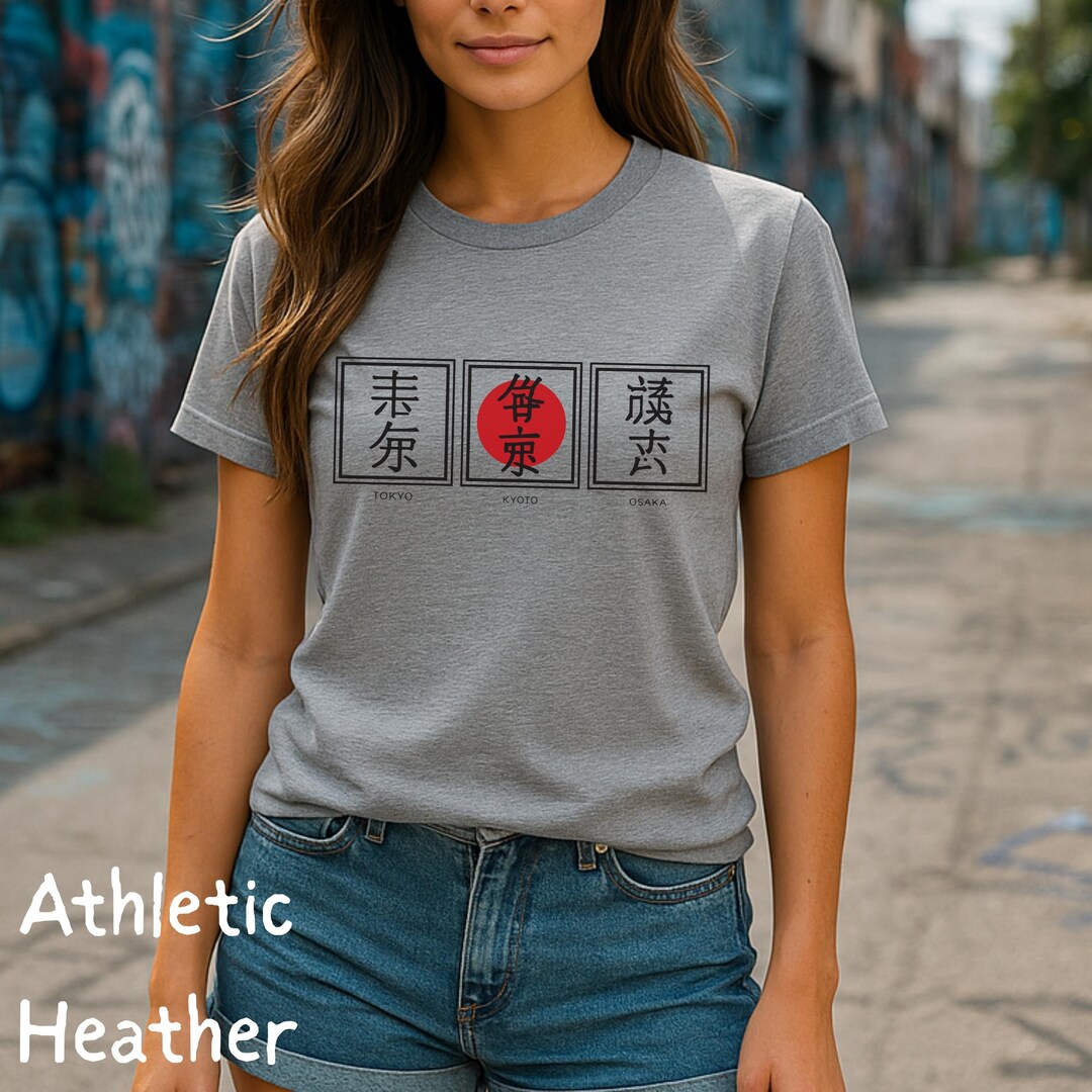 Tokyo Kyoto Osaka Japanese Culture T-shirt Graphic Tee Unique