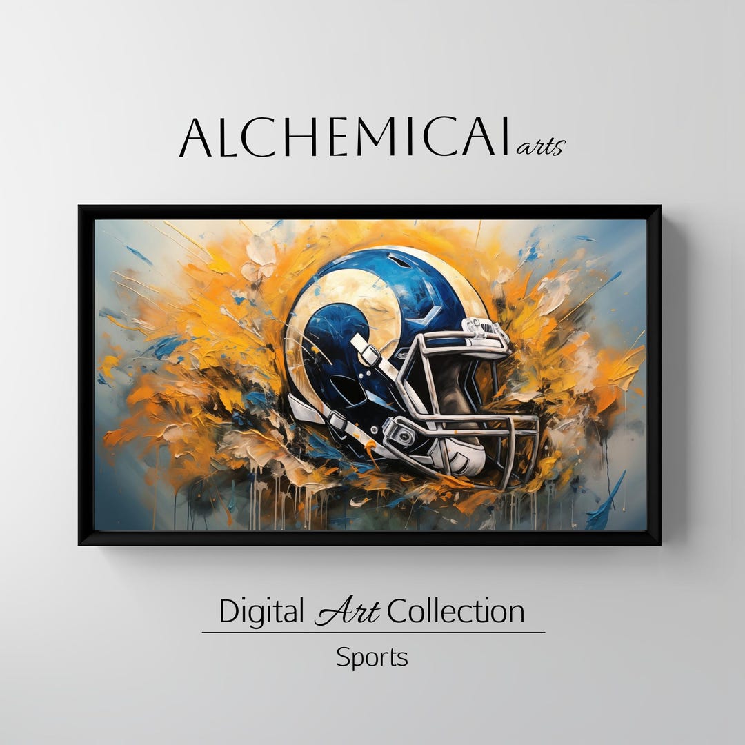 Frame TV Art, Los Angeles, LA, Rams, Rams-inspired Helmet Art, Super ...