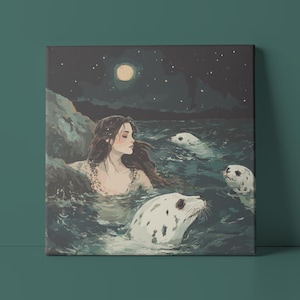 La Selkie | Créature mythologique | Folklore écossais | Fantaisie lunatique | Papier peint galerie