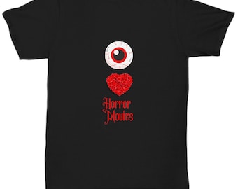 Sweats à capuche/chemises Eye Love Films d'horreur, 6 styles et 6 couleurs disponibles