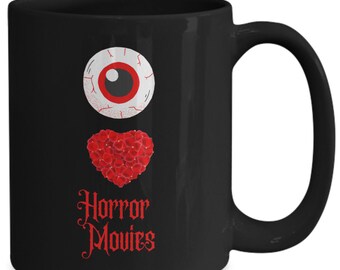 Films d'horreur Eye Love, tasse, 2 tailles et 2 couleurs disponibles