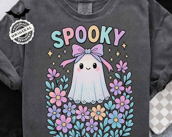 Niedliches gruseliges Geist-Png, Herbst-Geist-Png, Girly Halloween-Shirt, Geist-Shirt Png, Sublimation