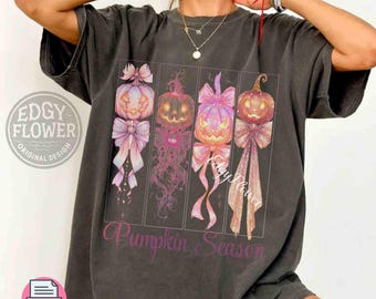 Fantasma de Halloween femenino y coqueto PNG: Sublimación de pinceladas de temporada de calabaza (Descarga digital)