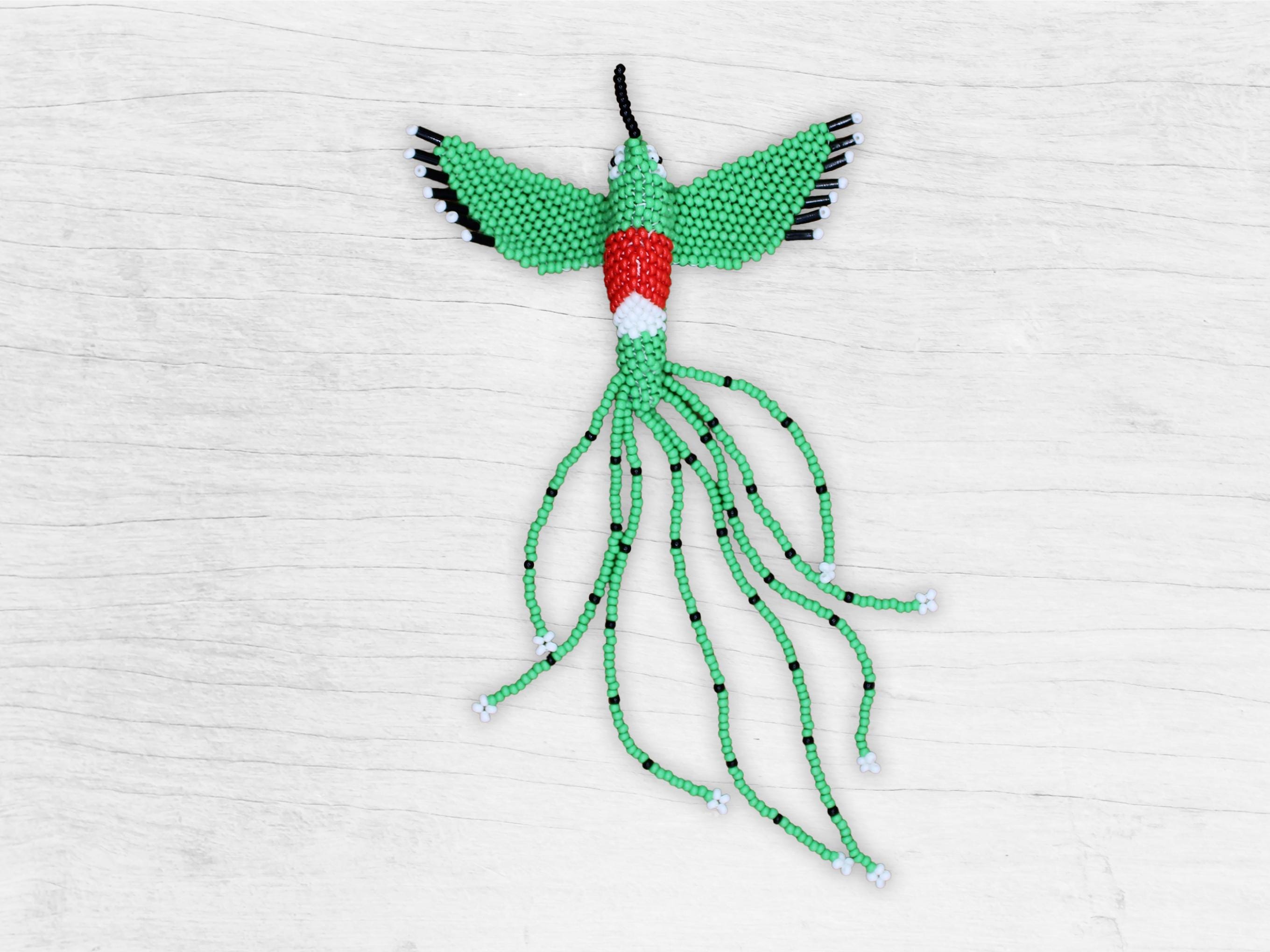 Beaded Hummingbird Pattern, 3D Animal Ornament Tutorial, Digital ...