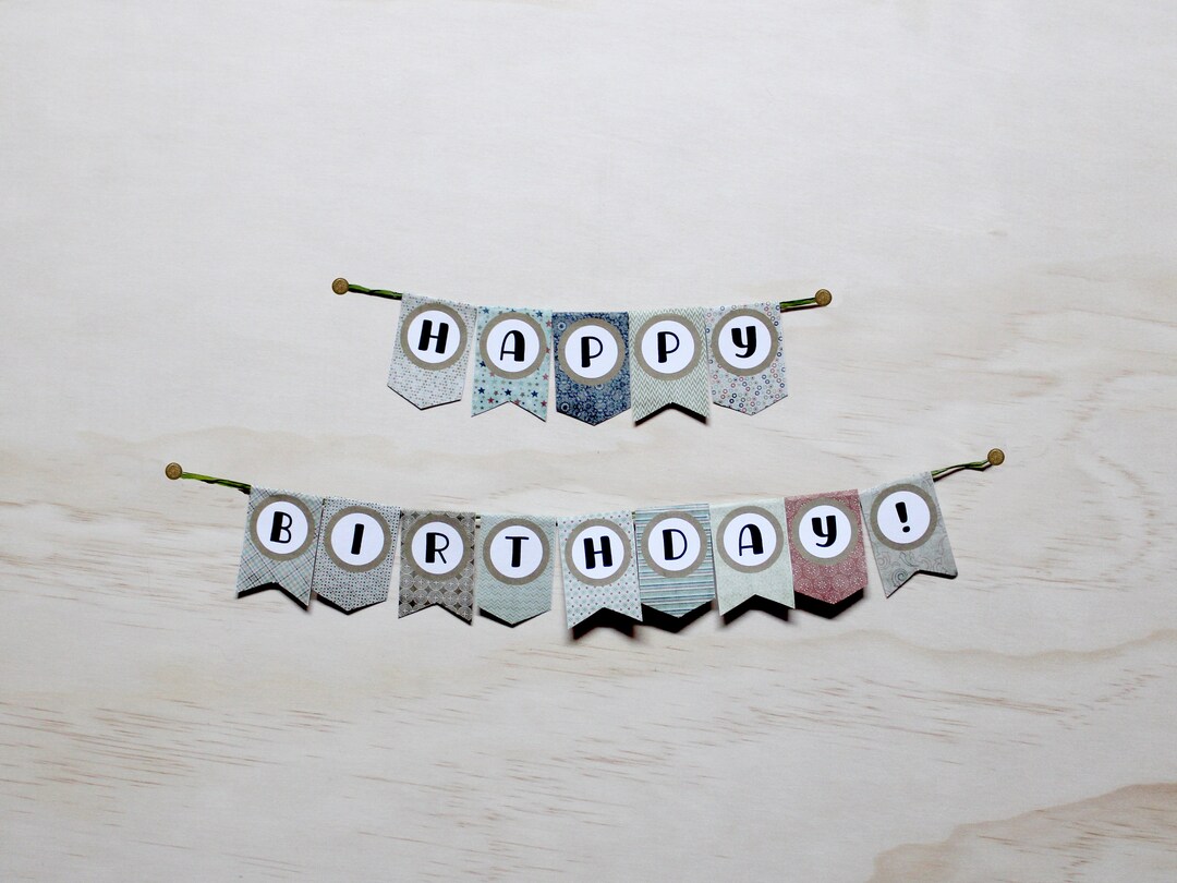 Birthday Printable Banner masculine Theme - Etsy