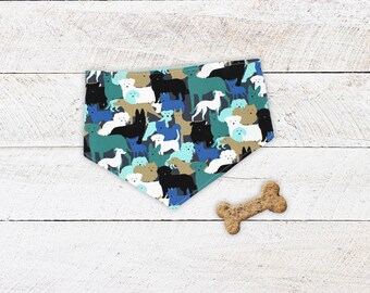 Dog bandana sewing pattern: XXS to XXL (digital download template and tutorial)