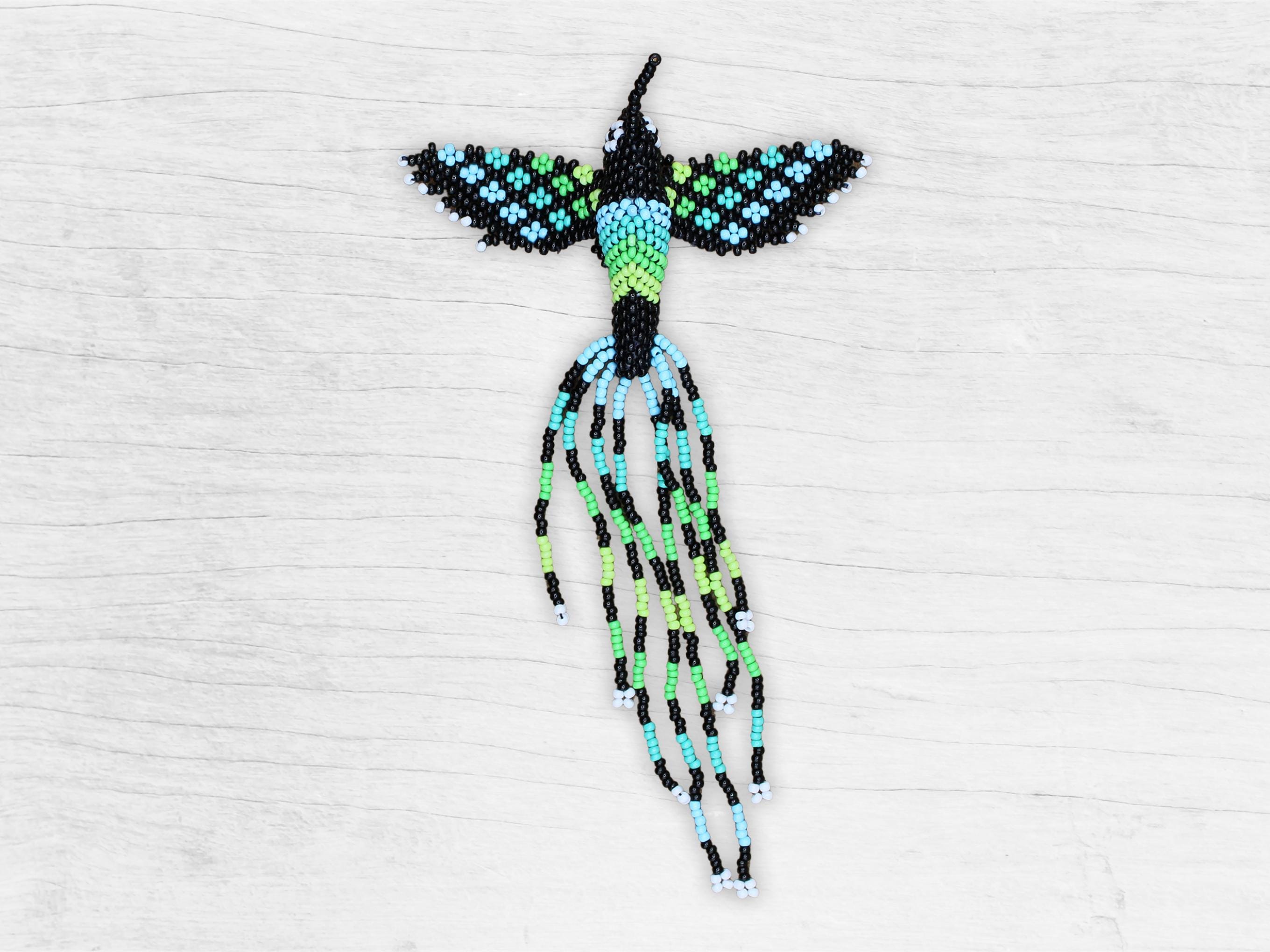 Beaded Hummingbird Pattern, 3D Animal Ornament Tutorial, Digital ...