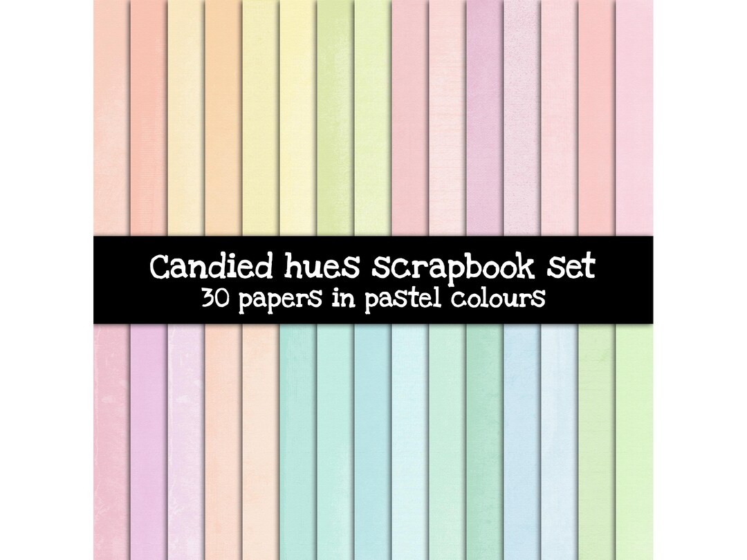 Pastel Textured Cardstock, Printable 12 X 12 (30cm X 30cm) Album Pages ...
