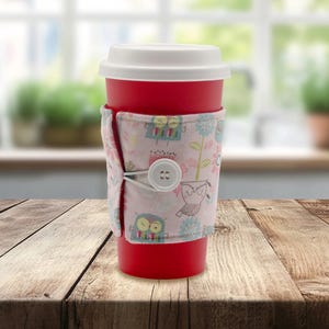 Patron de couture confortable tasse à café isotherme : pochette en tissu réutilisable (modèle à télécharger et tutoriel)
