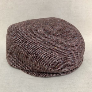 Brown Wool Hat Men, Brown Tweed Wool Hat, Large Wool Hat Men, Winter Hat Men, Wool Winter Hat Men, Warm Hat Men