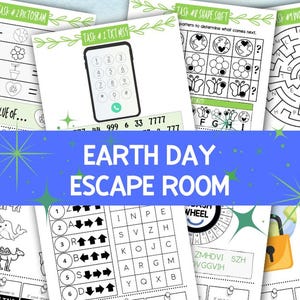 Earth Day Escape Room for Kids, Easy Family Game Night