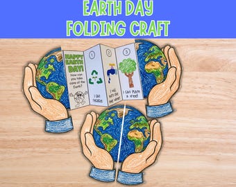 Attività creativa per la Giornata della Terra: piegare gli elementi / Creare una fisarmonica / Spunto di scrittura per la Giornata della Terra / Attività creativa per bambini sulla consapevolezza ambientale