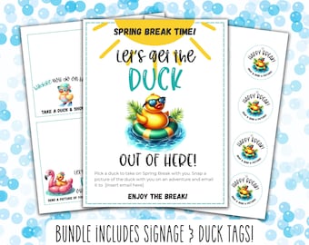¡Saquemos al pato de aquí!, Agradecimiento al profesorado, Vacaciones de primavera y verano, Material imprimible para directores / Paquete de cultura escolar