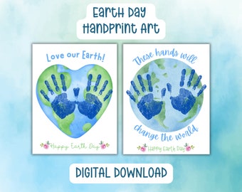 Earth Day Handprint Art Printable: Kids Craft (Digital Download)