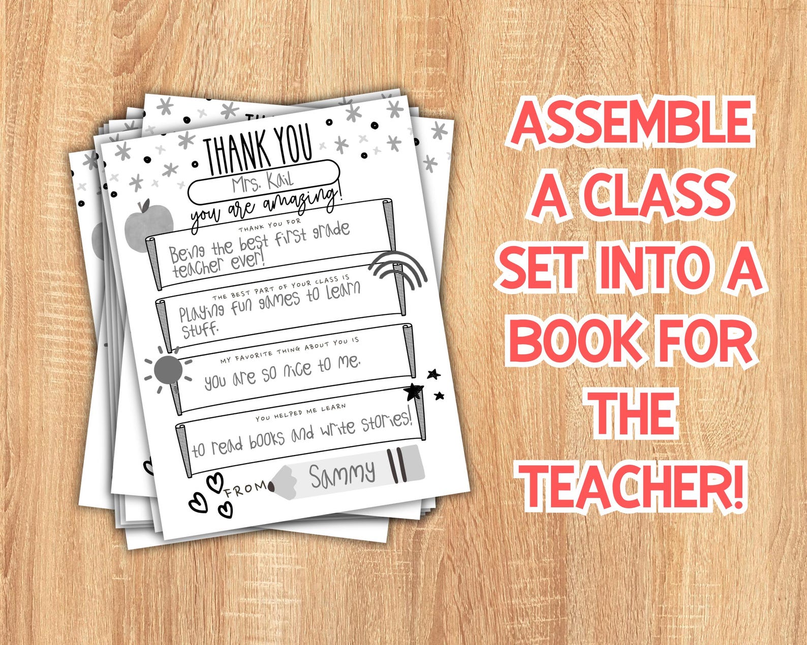 Teacher Appreciation Card Printable, End of Year Teacher Thank You Card ...
