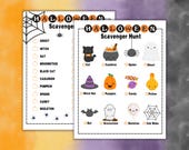 Halloween Scavenger Hunt Printable,  Indoor or Outdoor Halloween Game for Kids & Teens