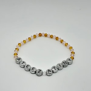 ATEEZ x ATINY handmade bracelet | october november birthstone | Ateez inspired fan merch | K-pop fan jewelry | Ateez jewelry | Atiny gift