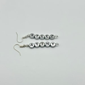 ATEEZ & ATINY Silver Earrings | Handmade Ateez fan jewelry | Ateez Atiny Tribute Earrings | Customizable K-pop Accessory | Ateez fan gift