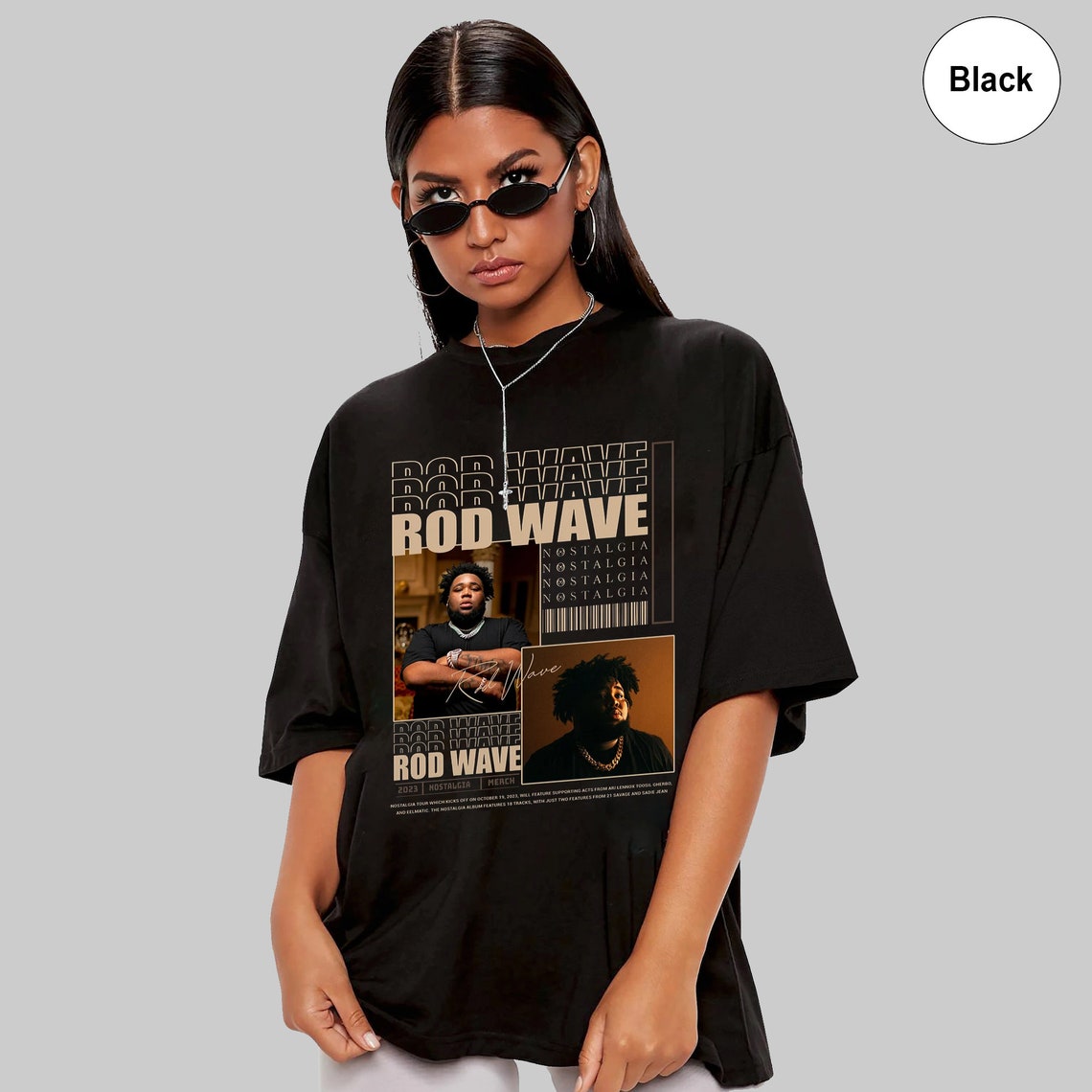 Rod Wave Png Design, Rod Wave Nostalgia 2024 Rap Music Png, Retro Tour