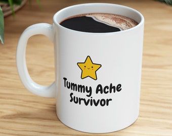 Tazza per sopravvissuto al mal di pancia - Regalo perfetto per guarire presto, tazza da caffè divertente per il recupero, ideale per chiunque abbia superato i dolori di stomaco