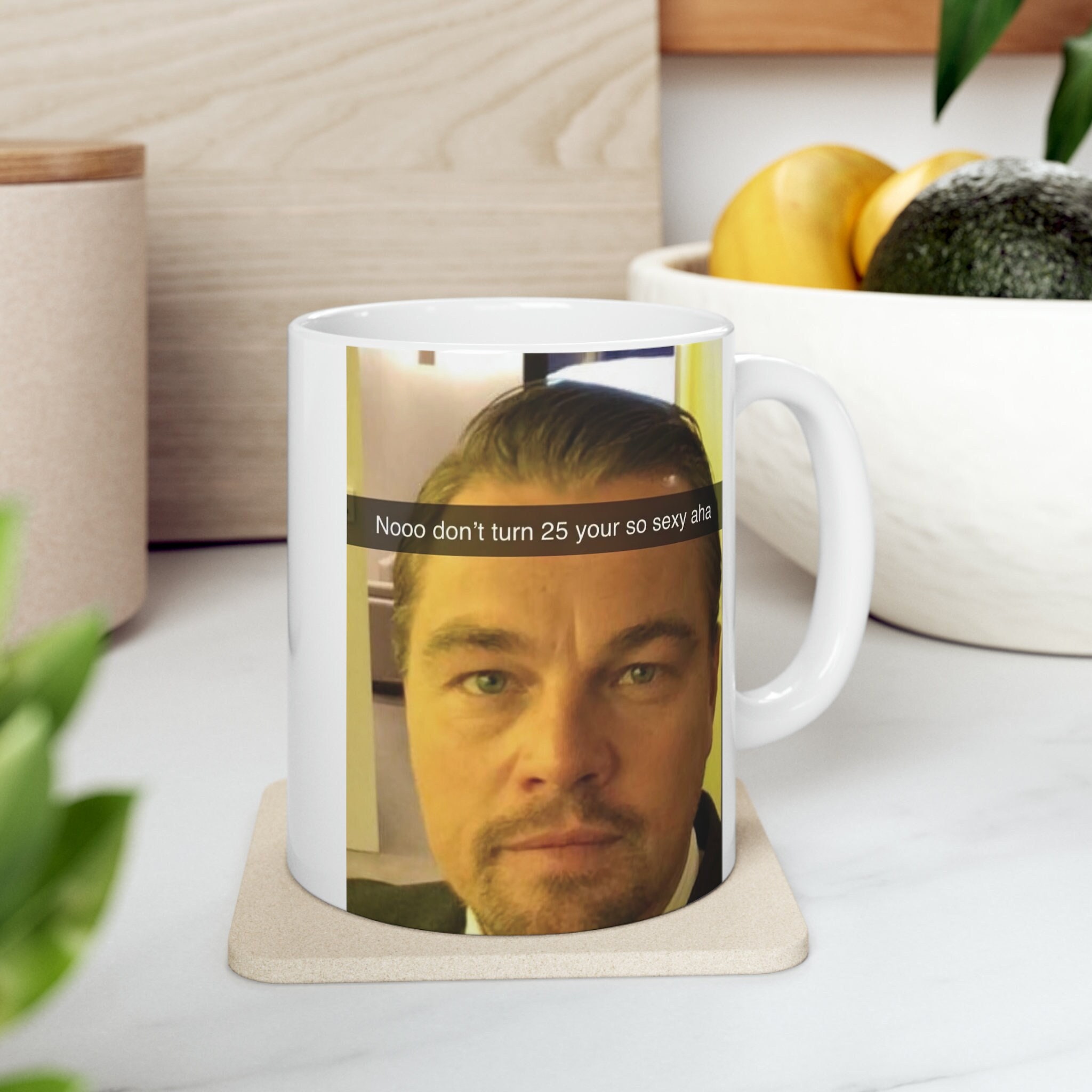 Tazza meme Leo Snapchat da 11 once, tazza meme divertente, regalo di compleanno di un amico, regalo per lui, regalo per lei, regalo caffè
