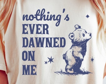 Camiseta "Nunca me he dado cuenta de nada", Camiseta vintage retro de oso, Camiseta con estampado divertido, Camiseta unisex Comfort Colors, Camiseta con meme de humor sarcástico