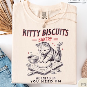 Comfort Colors Cat Biscuits Bakery Shirt, Funny Kitty Graphic Tee