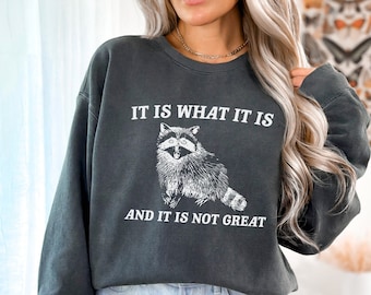 It Is What It Is and Its Not Great Sweatshirt, Comfort Colors Sweatshirt, Funny Sweatshirt, Vintage Sweatshirt, Meme Shirt, Mental Health
