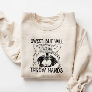 HYKE - HYKE RACCOON SWEATER add Funny Raccoon Hoodie, Racoons Howling at the Moon, Trash