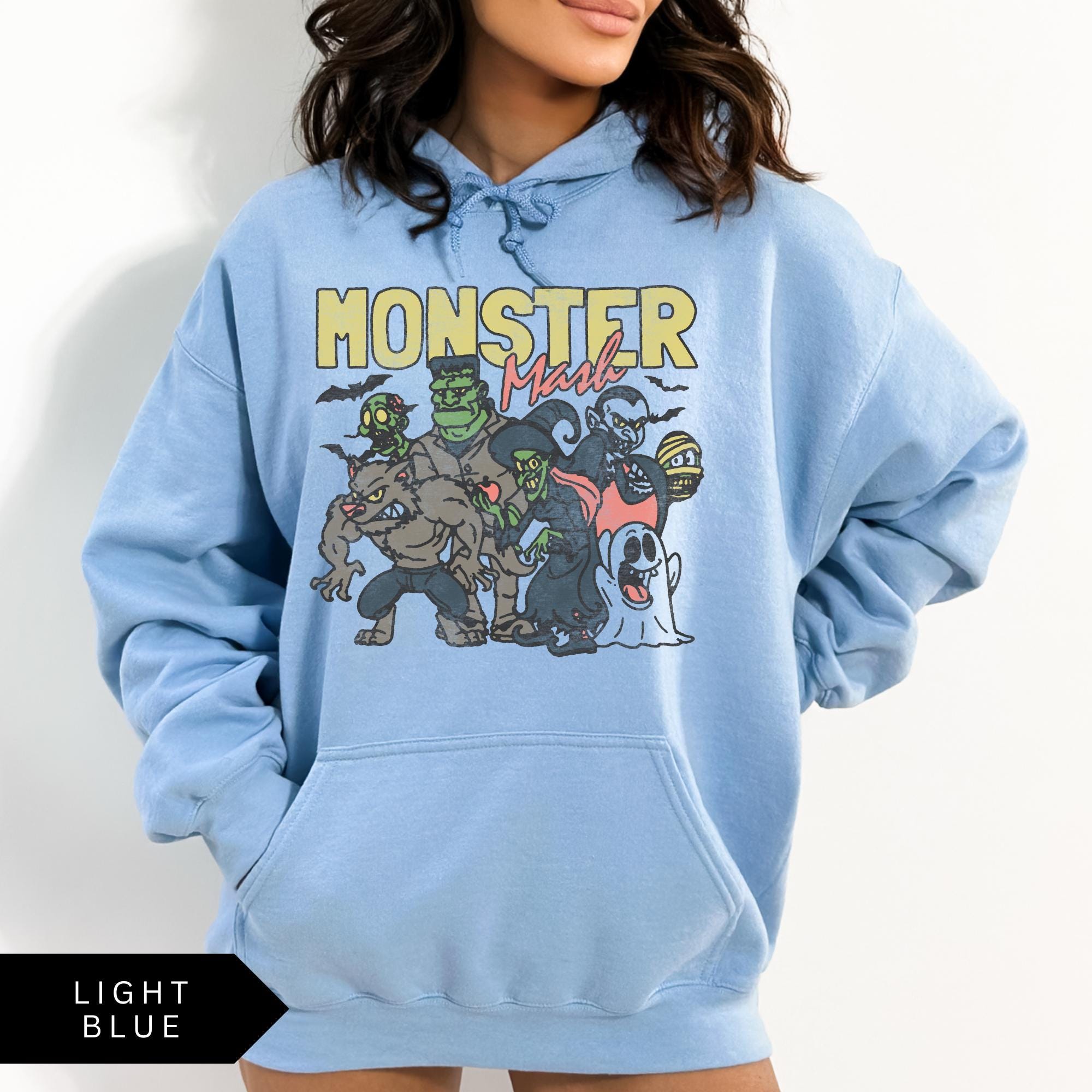 Monster Mash Hoodie, Retro Halloween Aesthetic, Vintage Halloween 