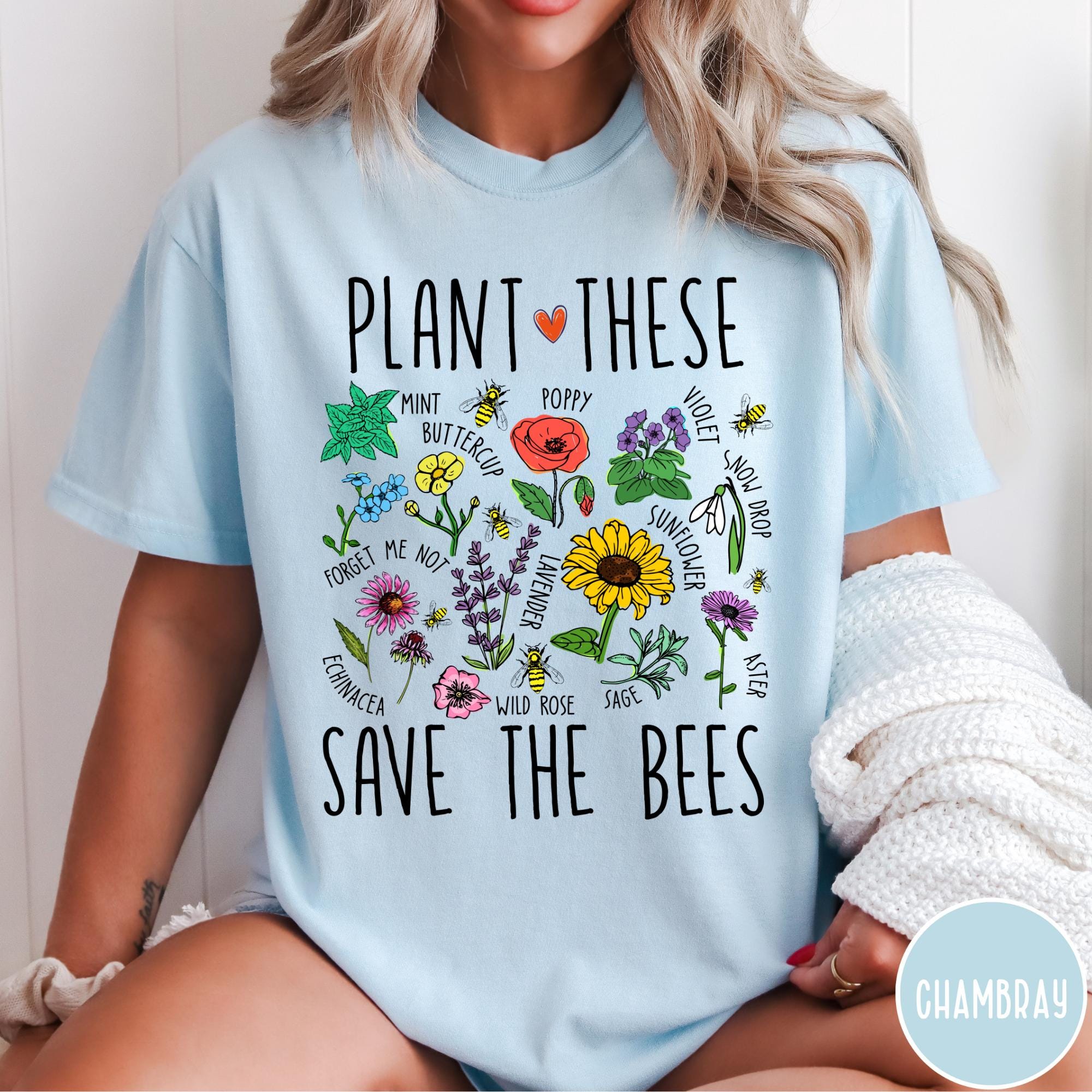 Save the Bees Comfort Colors® T-shirt, Plant These Save the Bees