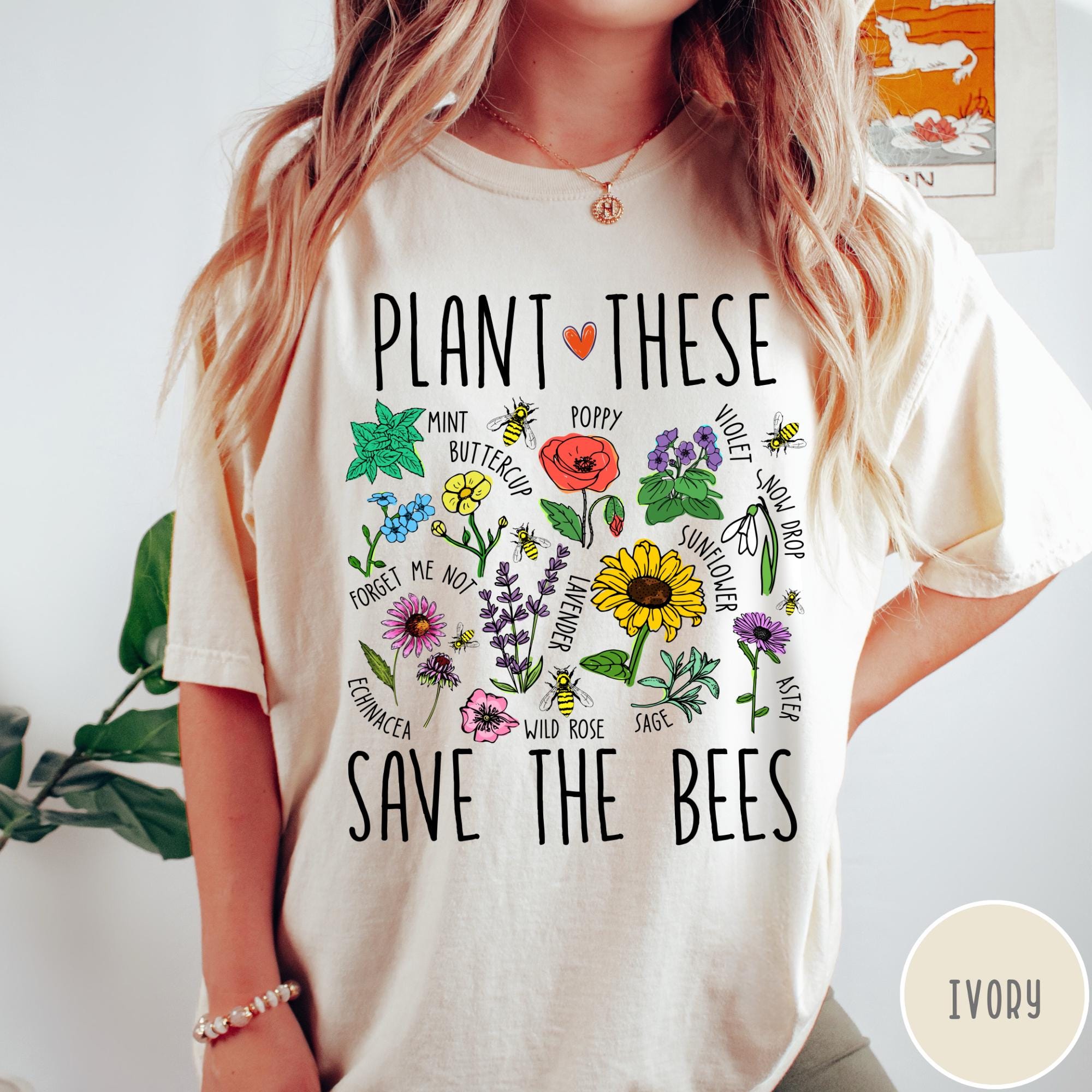 Save the Bees Comfort Colors® T-shirt, Plant These Save the Bees