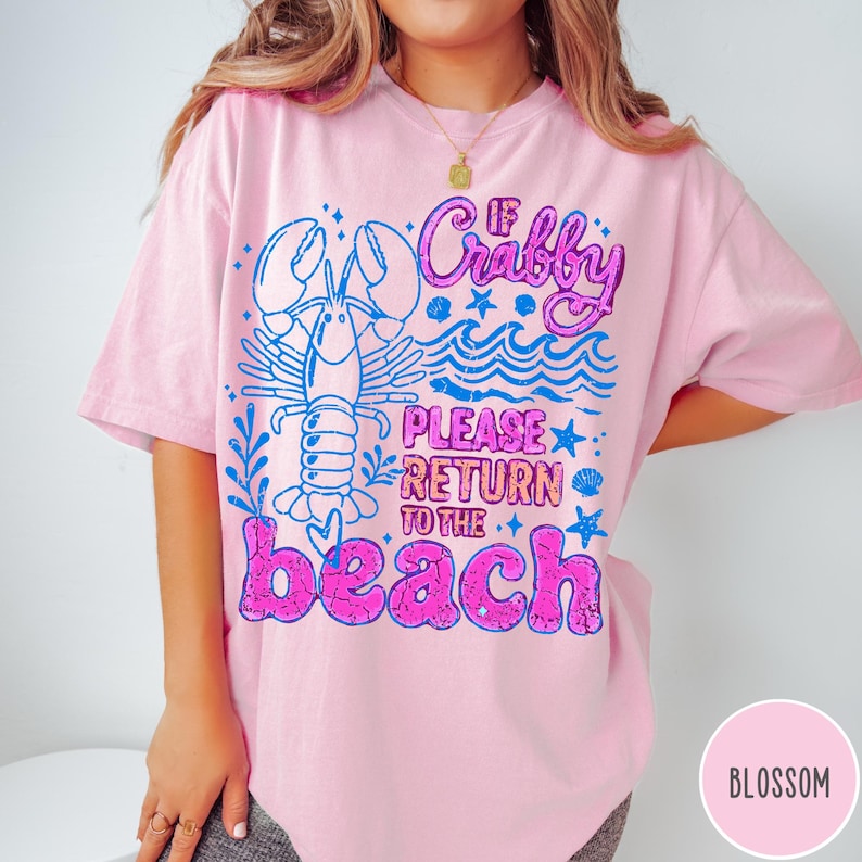 Si estás de mal humor, por favor regresa a la playa. Camiseta Comfort Colors®, camiseta divertida para la playa, camiseta retro de verano, camiseta con estampado costero, regalo para amantes de la playa. Blossom