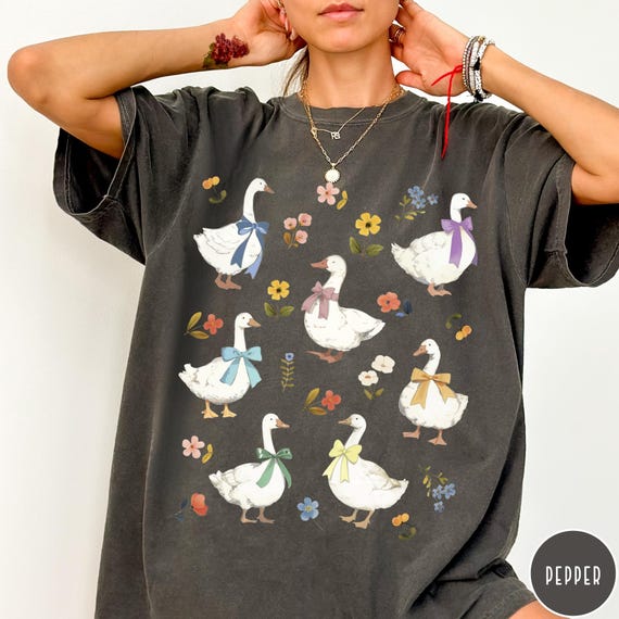Vintage Goose Comfort Colors® Shirt, Funny Goose Tshirt, Oversized Shirt, Aesthetic Graphic Retro Vintage T Shirt, Trendy Cute Geese Tee