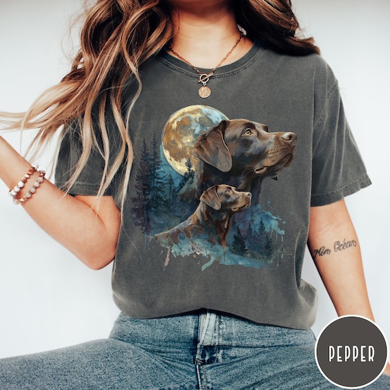 Vintage Chocolate Lab Shirt - Comfort Colors® Labrador T-shirt - Unisex Dog Lover Graphic Tee