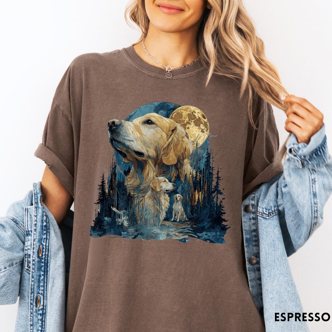 Vintage Golden Retriever Shirt - Comfort Colors® T-shirt - Unisex Dog ...