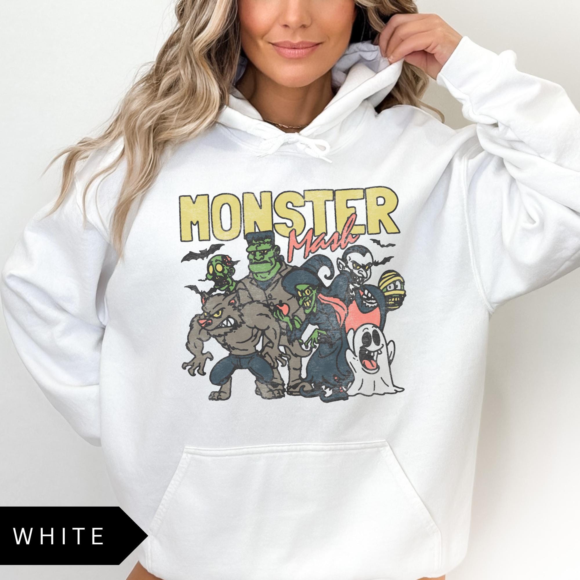 Monster Mash Hoodie, Retro Halloween Aesthetic, Vintage Halloween 