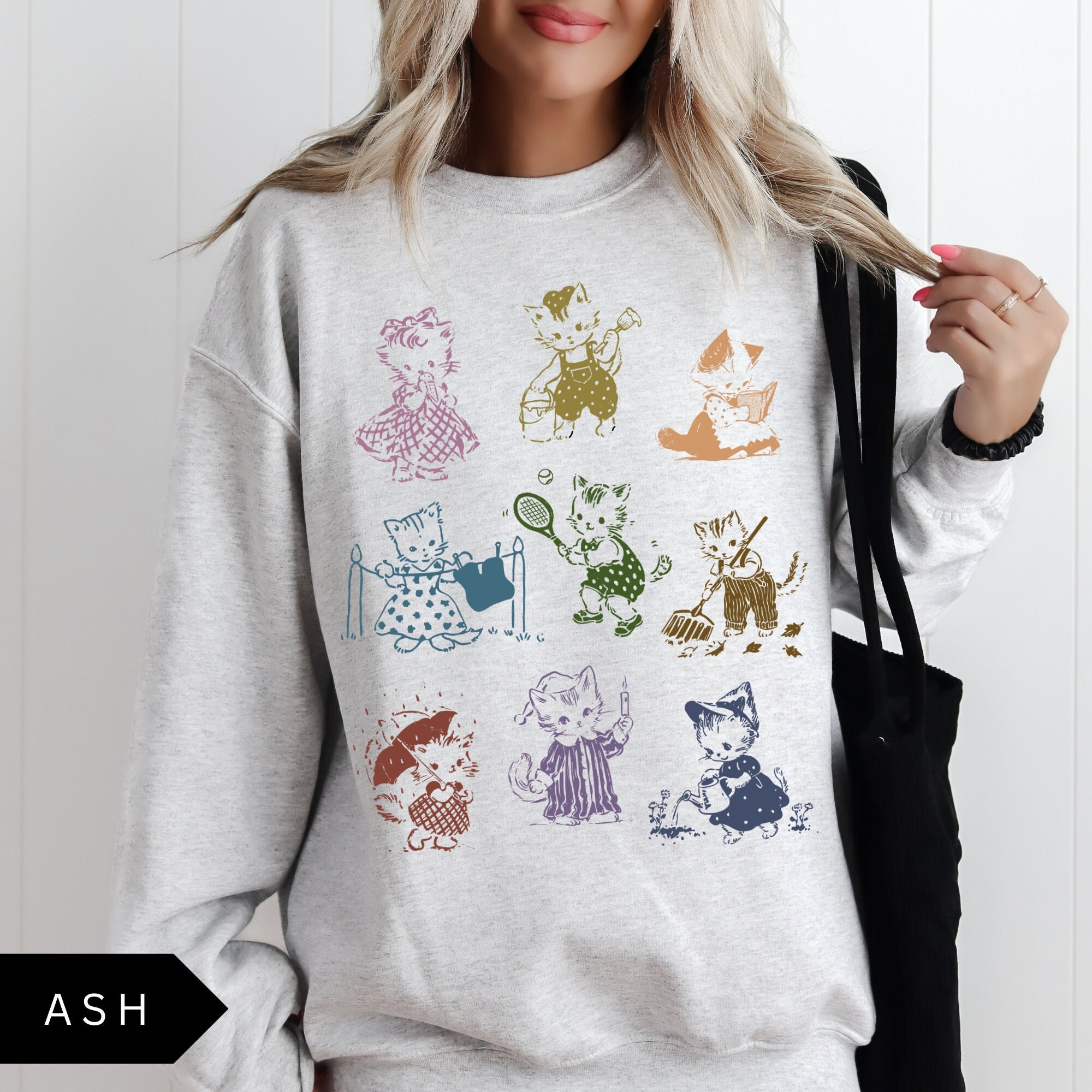 Cute cat sweatshirt hot sale
