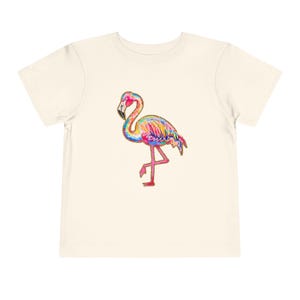 Custom Toddler Tee - Summer Flamingo | Colorful Tropical Bird Shirt